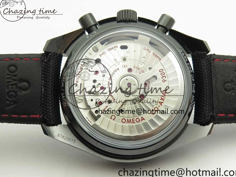 0318 Premium Speedmaster “Dark Side of The Moon” Real Ceramic OMF 1:1 Best Edition on Nylon Strap A 7977